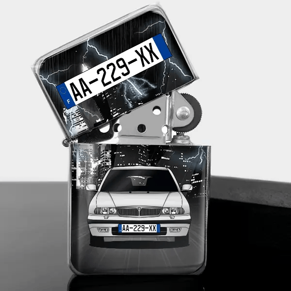 Kappa Coupe briquet essence personnalisé avec voiture et plaque d'immatriculation !
