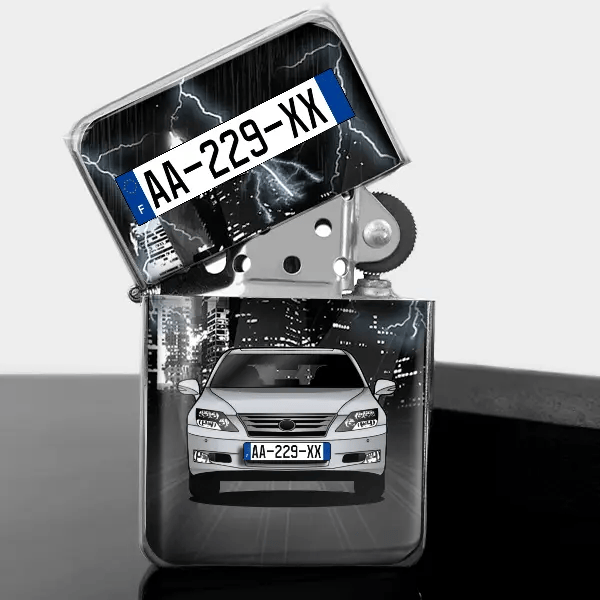 LS briquet essence personnalisé avec voiture et plaque d'immatriculation !