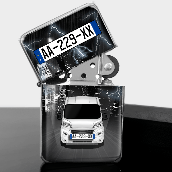 Ducato briquet essence personnalisé avec voiture et plaque d'immatriculation !