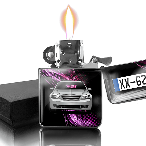 Caprice briquet essence personnalisé avec voiture et plaque d'immatriculation !