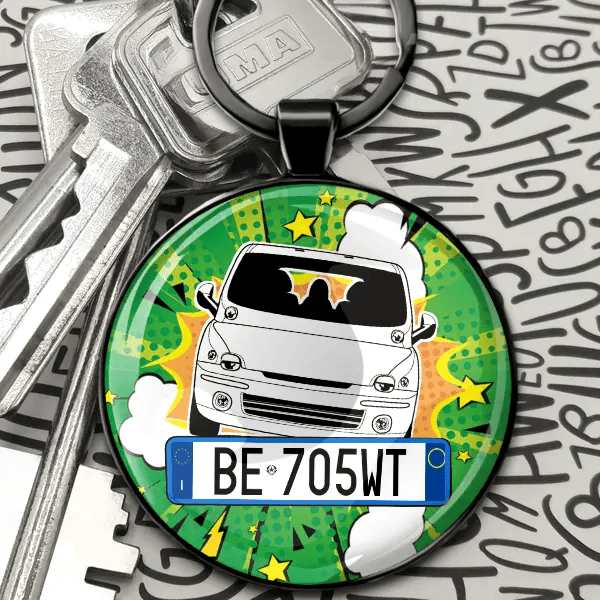 Multipla Portachiavi Auto personalizzato con la tua Auto e targa!