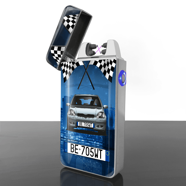 Yaris accendino usb personalizzato con auto e targa!