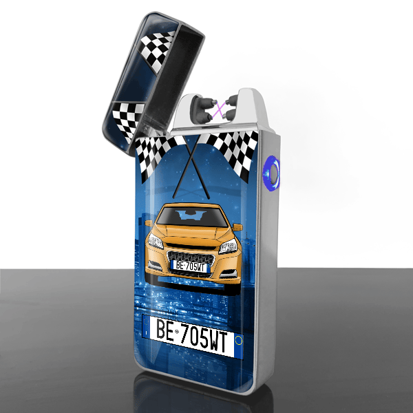 Malibu accendino usb personalizzato con auto e targa!