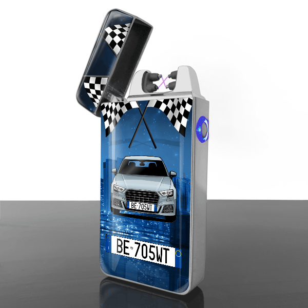 S3 accendino usb personalizzato con auto e targa!