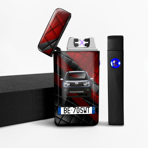 Duster accendino usb personalizzato con auto e targa!