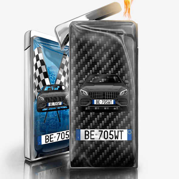 S-Klasse Coupe accendino a gas personalizzato con auto e targa!