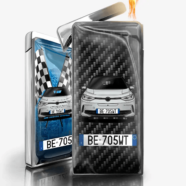 ID.3 accendino a gas personalizzato con auto e targa!