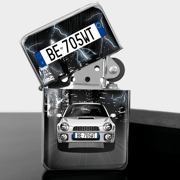 Impreza Combi Accendino a benzina personalizzato con auto e targa!
