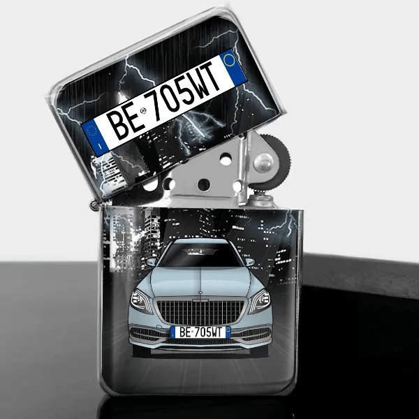 Pullman Accendino a benzina personalizzato con auto e targa!