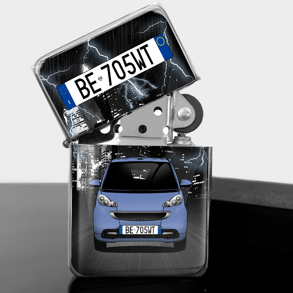 ForTwo Accendino a benzina personalizzato con auto e targa!