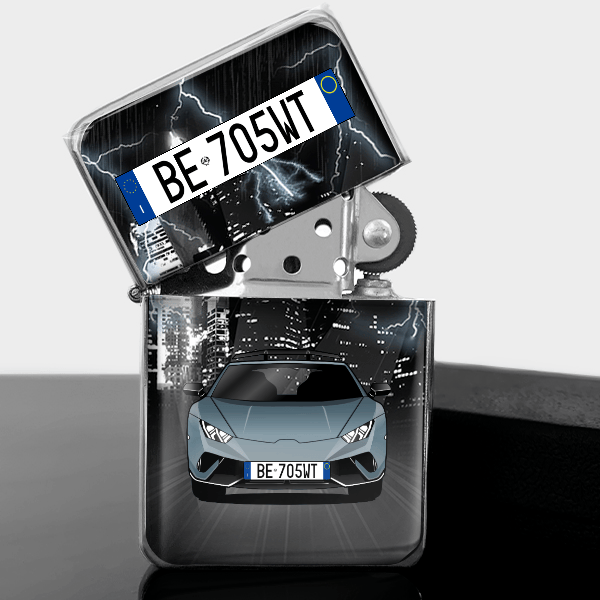 Huracan Spyder Carbiolet Accendino a benzina personalizzato con auto e targa!