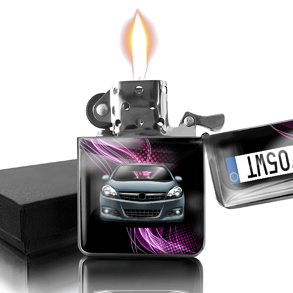 Vectra Caravan Accendino a benzina personalizzato con auto e targa!