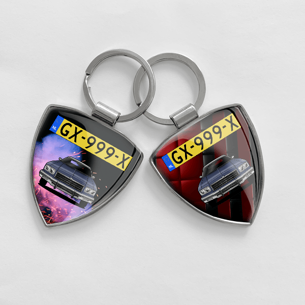 Impala Coupe sleutelhanger gepersonaliseerd met kentekenplaat!