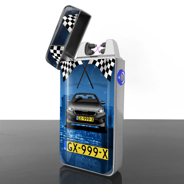 Ceed SW elektrische aansteker gepersonaliseerd met auto en kenteken!