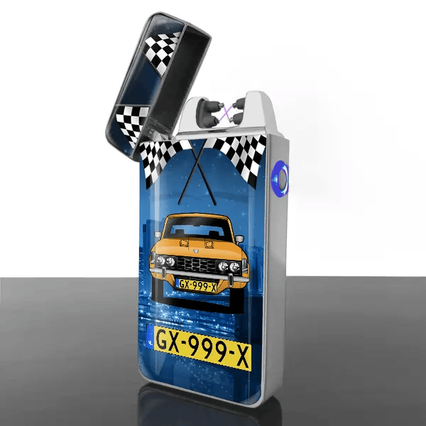 3500S elektrische aansteker gepersonaliseerd met auto en kenteken!