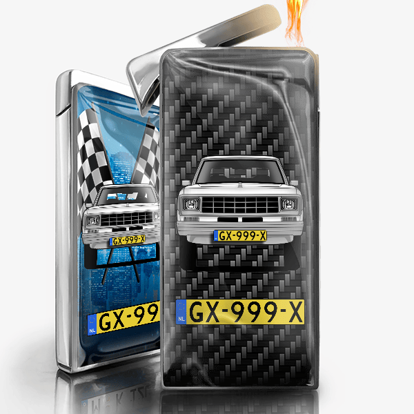 Ranger gepersonaliseerde gasaansteker met auto en kenteken!