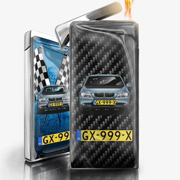 3er Reihe Touring gepersonaliseerde gasaansteker met auto en kenteken!