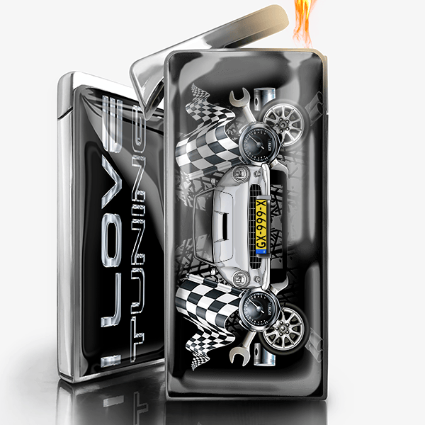 250 Cabriolet gepersonaliseerde gasaansteker met auto en kenteken!