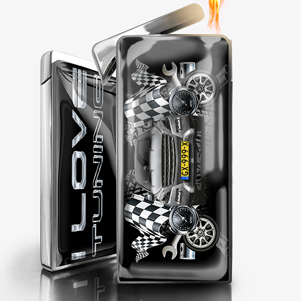 ML gepersonaliseerde gasaansteker met auto en kenteken!