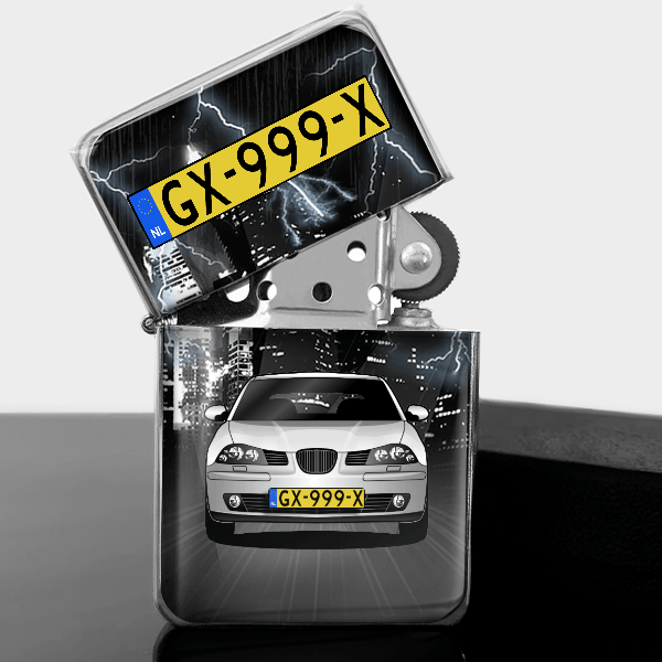 Cordoba gepersonaliseerde benzine aansteker met nummerplaten!
