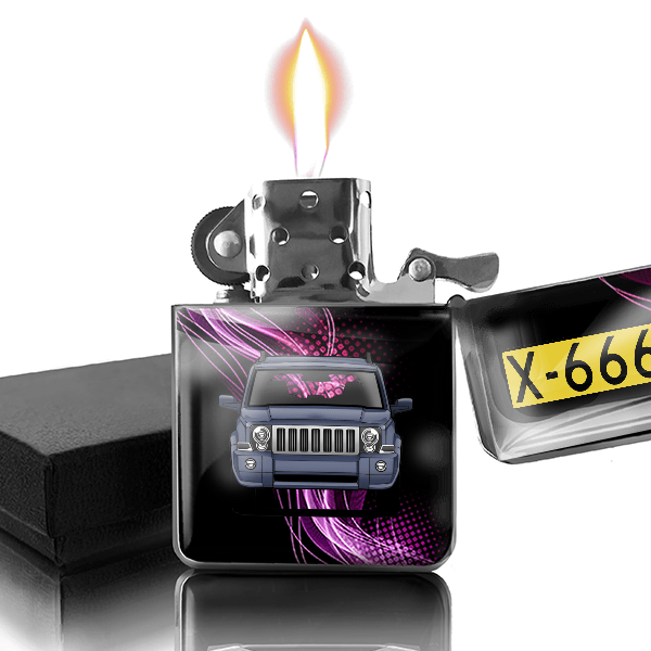 Commander gepersonaliseerde benzine aansteker met nummerplaten!