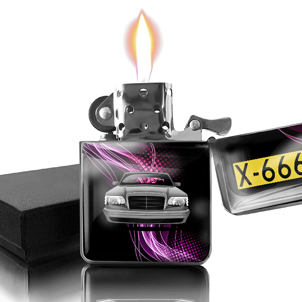 S-Klasse gepersonaliseerde benzine aansteker met nummerplaten!