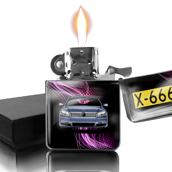 Phaeton gepersonaliseerde benzine aansteker met nummerplaten!