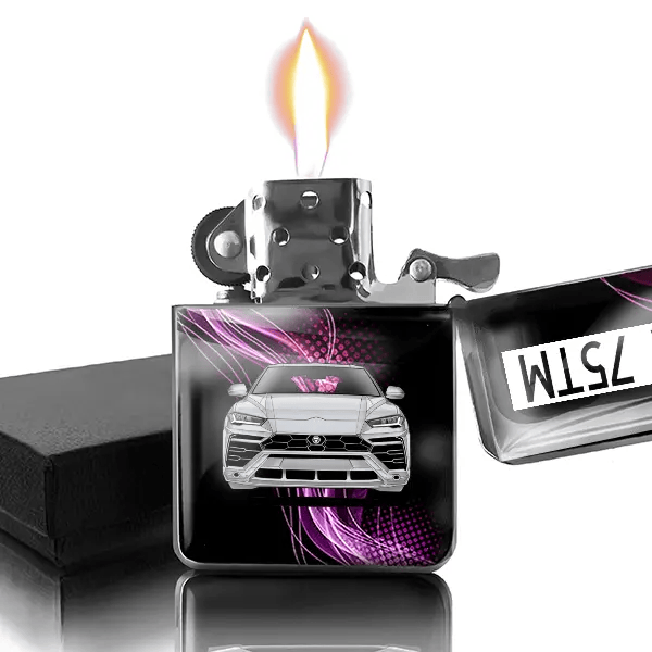 Urus Zapalniczka benzynowa z autem i tablicą!