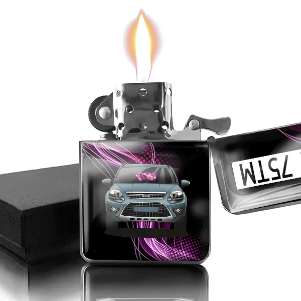 Kuga Zapalniczka benzynowa z autem i tablicą!