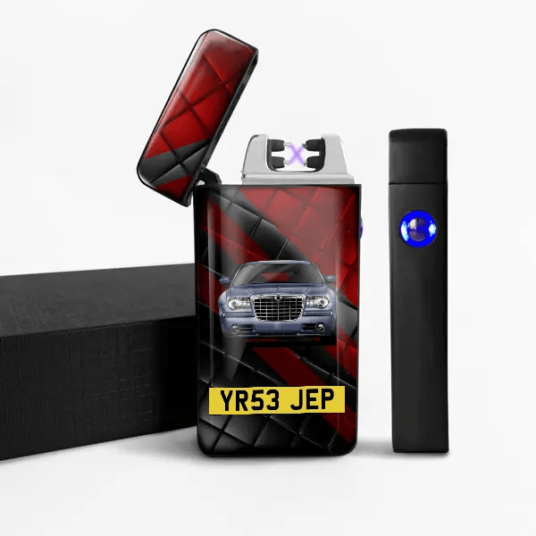 300C Arc lighter personalized with car and license plate!