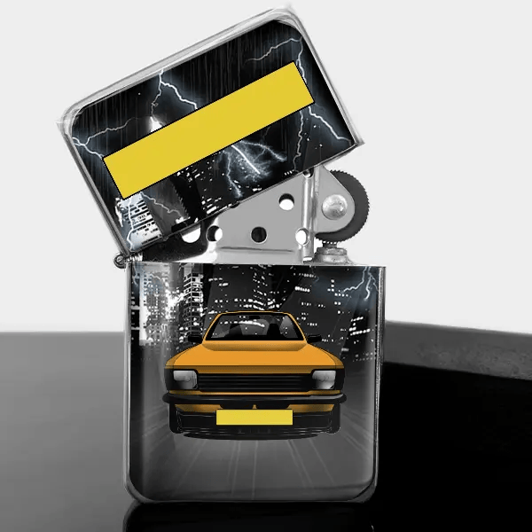 Kadett Limousine Personalized gasoline lighter with car and plate!