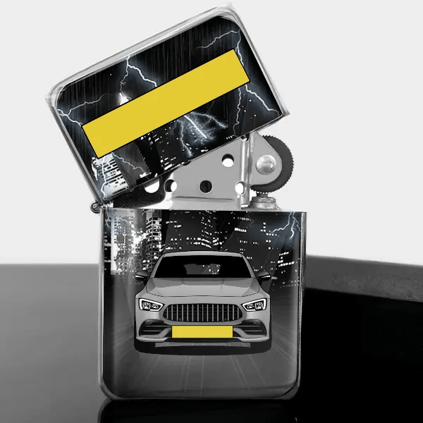AMG GT 43 Personalized gasoline lighter with car and plate!
