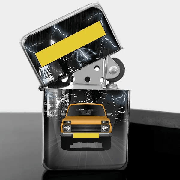 Niva Personalized gasoline lighter with car and plate!