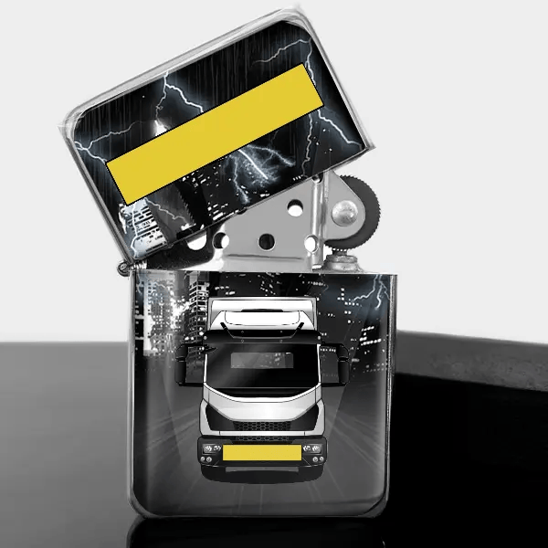 Eurocargo Personalized gasoline lighter with car and plate!